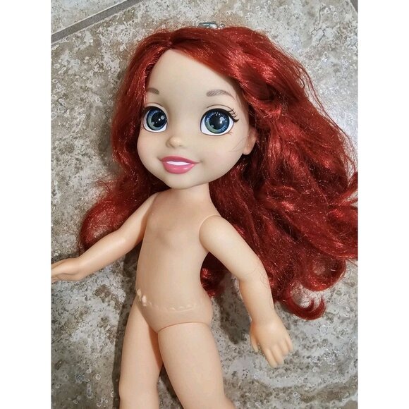 Disney Princess Ariel Toddler Doll 15" Red Hair Blue Shoes Tiara Little Mermaid - Picture 1 of 5